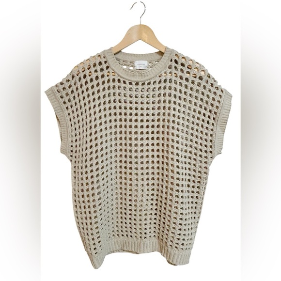 Weekend Sequl Knitted Mesh Vest Sweater Size XL - Picture 2 of 5